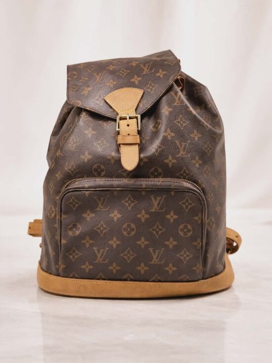 Authentic Louis Vuitton Montsouris GM Backpack Monogram Canvas LV Bag main image 4